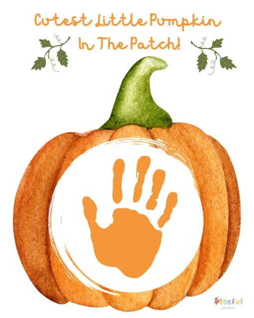 Create Spooky Memories with Our Pumpkin Handprint Art Printable A Fun Fall Activity for Preschoolers - Image 4