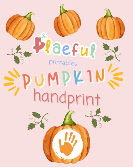Create Spooky Memories with Our Pumpkin Handprint Art Printable A Fun Fall Activity for Preschoolers - Image 2