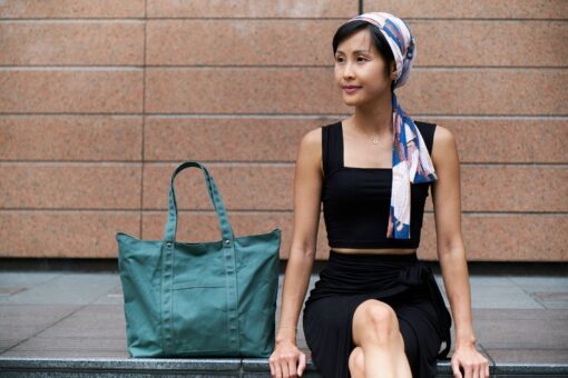 Amsterdam Green 203 Tokyo Tote Water-Resistant Waxed Canvas Crossbody Laptop Bag - Image 2