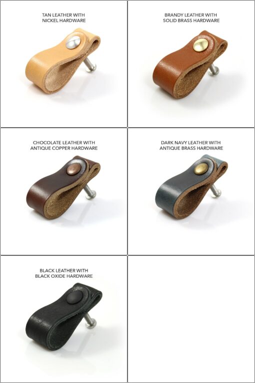 Rustic Leather Drawer Pulls Elevate Your Home Decor with American-Made Craftsmanship - Image 4