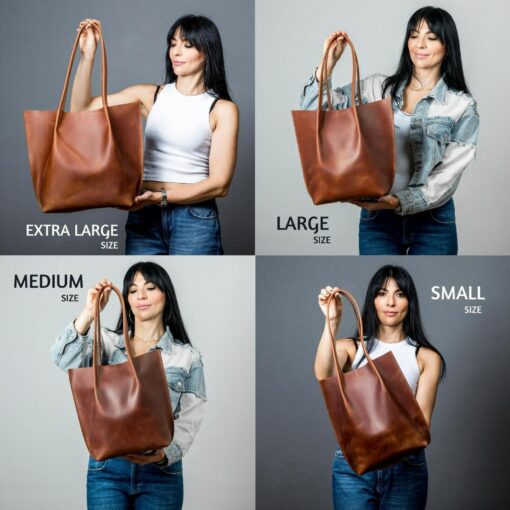 Exquisite Red Leather Tote A Timeless Accessory for the Modern Woman - Image 4