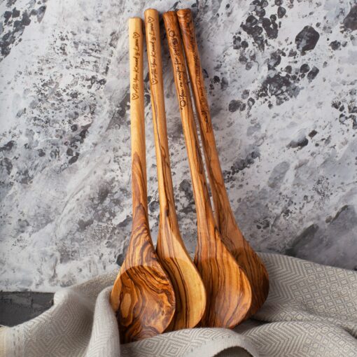 Personalized Engraved Olive Wood Spoons A Unique Kitchen Gift for Her - Image 6