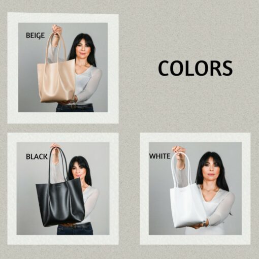 Premium Leather Bags Timeless Styles in White, Cognac, Caramel, Black, Beige, and Mini - Image 3