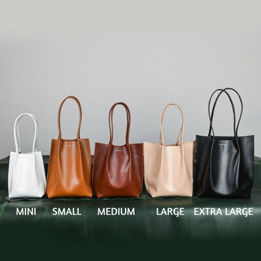 Premium Leather Bags Timeless Styles in White, Cognac, Caramel, Black, Beige, and Mini - Image 6