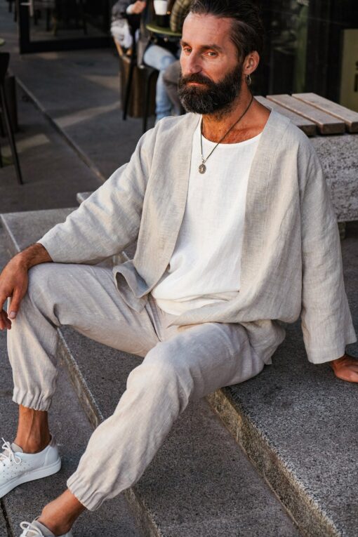 Linen Kimono Jacket for Men The Perfect Gift for Comfort and Style - Image 5
