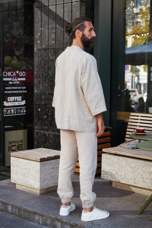 Linen Kimono Jacket for Men The Perfect Gift for Comfort and Style - Image 6