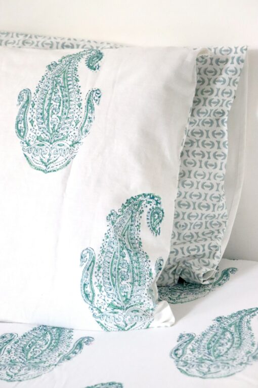 Floral Fantasy Bohemian Bliss for Your Summer Nights | Block Printed Bedspread & Duvet Cover - Image 6