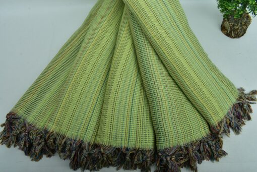 Pistachio Green Diamond Throw Indulge in Comfort and Style with Our King-Size Turkish Blanket - Image 4
