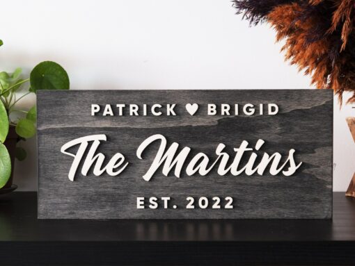 Personalized Family Name Sign A Timeless Anniversary Gift to Cherish - Image 2