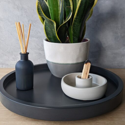 Concrete Elegance Elevate Your Home with Our 13.5" or 15" Round Concrete Tray - Image 4
