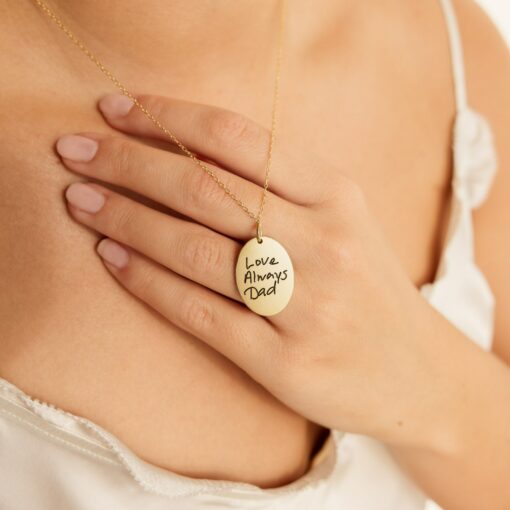 Personalized Fingerprint Necklace Cherished Memories Engraved in Silver - Image 4