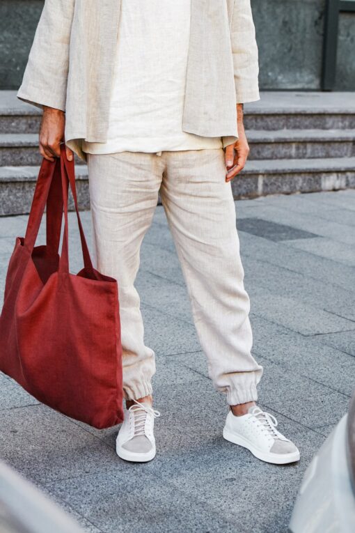Organic Linen Lounge Pants Sustainable Comfort for Spring and Summer - Image 4