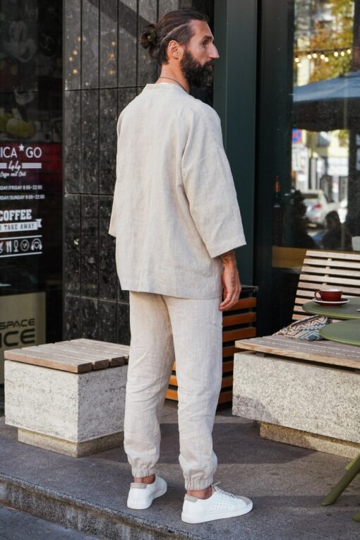 Organic Linen Lounge Pants Sustainable Comfort for Spring and Summer - Image 2