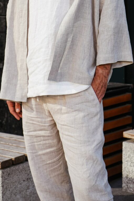 Organic Linen Lounge Pants Sustainable Comfort for Spring and Summer - Image 3