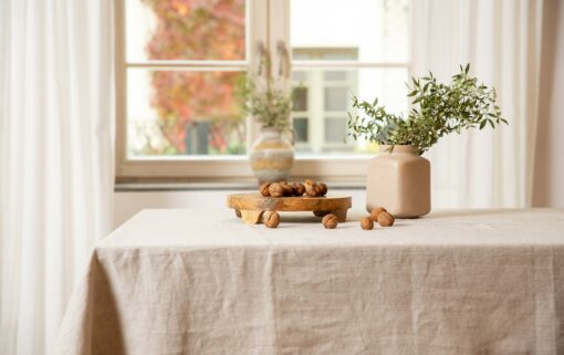 Luxurious Stonewashed Linen Tablecloth Elevate Your Dining Experience with Custom Elegance - Image 3