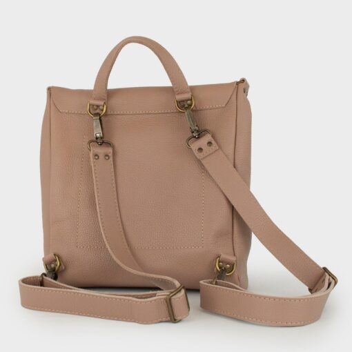 Versatile Full-Grain Leather Backpack Multicolor Link Strap, Convertible Laptop Carry, Handmade for Travel (8 Colors) - Image 4