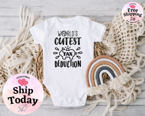 World's Cutest Tax Deduction Announce Your Pregnancy with a Hilarious Baby Onesie - Image 2