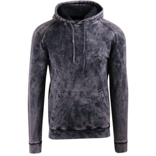 Vintage Cloud Black Raglan Hooded Sweatshirt Mineral Wash, Acid Wash, Distressed, College Style, Casual Wear - Image 6
