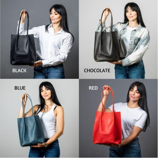 Exquisite Emerald Leather Tote A Timeless Accessory for the Modern Woman - Image 6