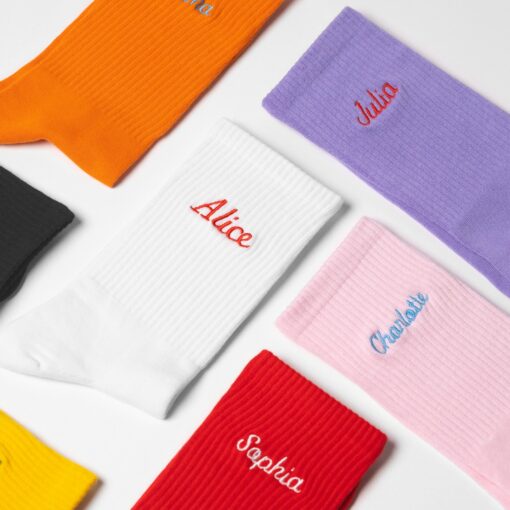 Personalized Embroidered Name Socks Cozy Comfort with a Touch of You - Image 5