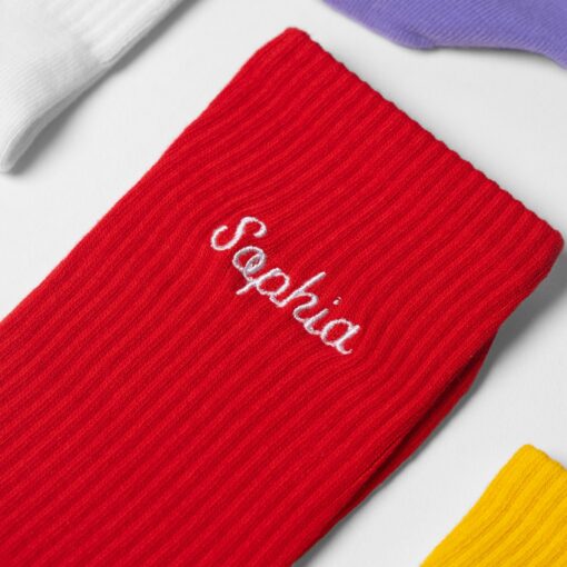 Personalized Embroidered Name Socks Cozy Comfort with a Touch of You - Image 4