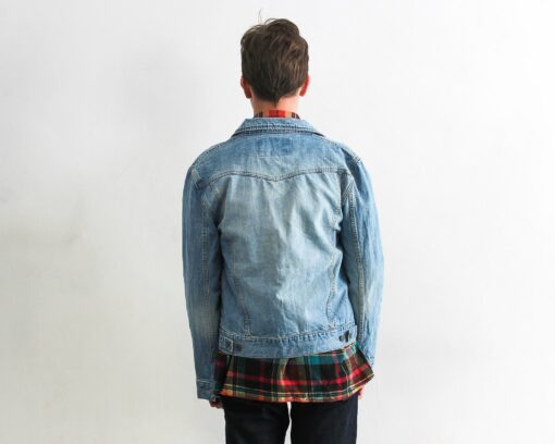 Crocker Jeans 90's Vintage Men's Denim Jacket Relive the Y2K Era with this Light Blue Trucker Coat - Image 2