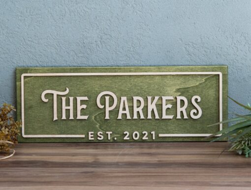 Personalized Family Name Sign Rustic Wood Decor for Weddings, Housewarmings, and Bridal Showers - Image 4