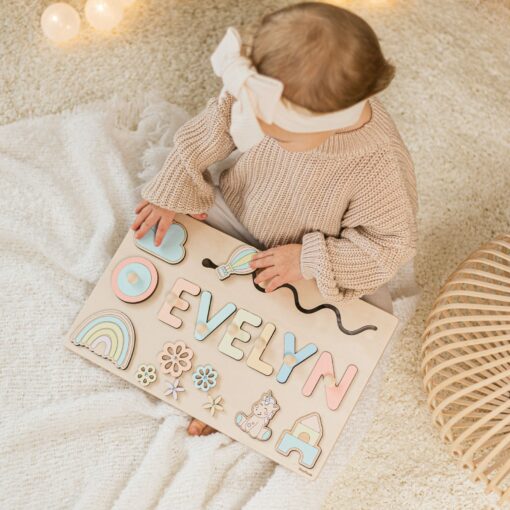 Personalized Wooden Busy Board A Sensory Adventure for Little Explorers - Image 2