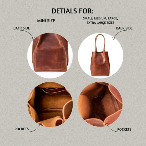 Cognac Leather Tote The Perfect Gift for Her - Image 6