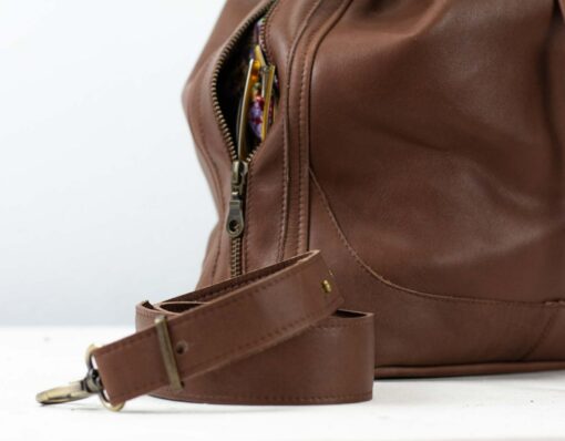 Chocolate Brown Leather Bucket Bag The Danae - Versatile, Stylish, and Practical - Image 5