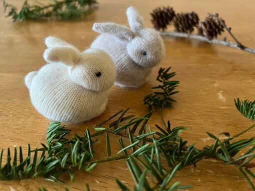 Cuddle-Worthy Cashmere Bunny Duo Easter's Hoppy Companions - Image 5