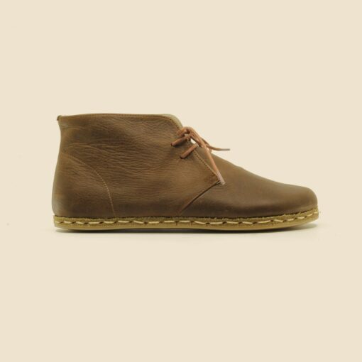 Handmade Barefoot Boots for Men Classic Crazy Brown - Image 6