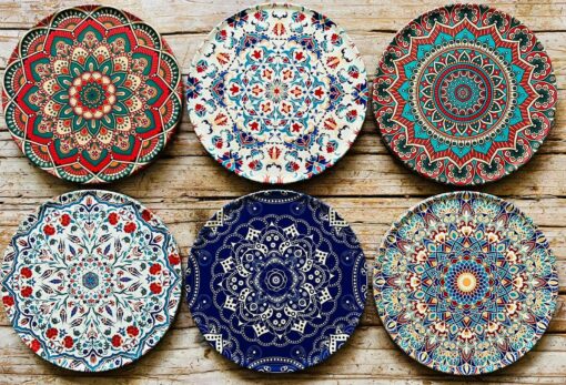 Mesmerizing Mediterranean Coasters A Set of 6 for Enchanting Home Decor and Thoughtful Gifting - Image 2