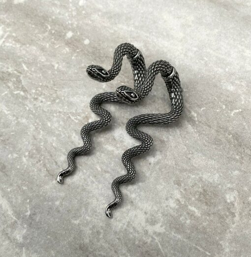 Enigmatic Serpent Front and Back Snake Ear Jackets for a Gothic Allure - Image 5
