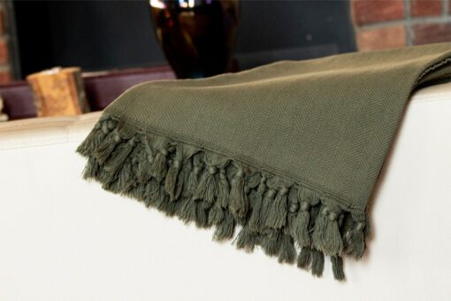 Luxurious 55"-83" Stonewashed Throw Blanket Elevate Your Home with Turkish Cotton Comfort - Image 3