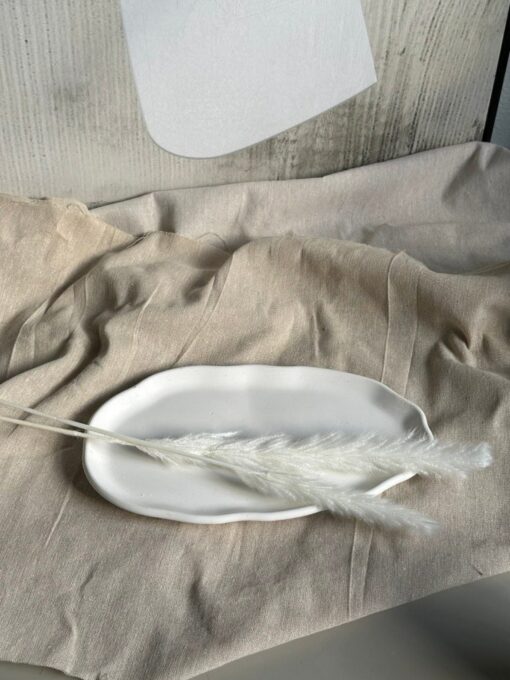 Concrete Oval Bathroom Tray Modern Home Decor, Jewelry Organizer, Housewarming Gift - Image 4