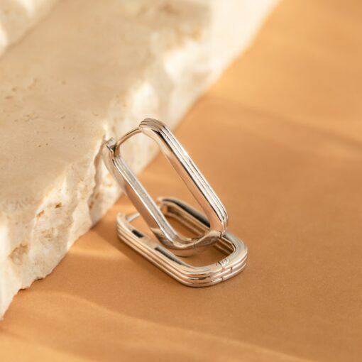 Captivating Ribbed Hoops Statement-Making Jewelry for the Modern Woman - Image 6