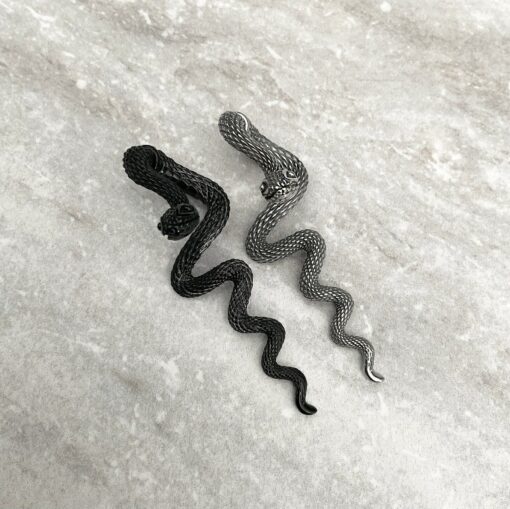Enigmatic Serpent Front and Back Snake Ear Jackets for a Gothic Allure - Image 6