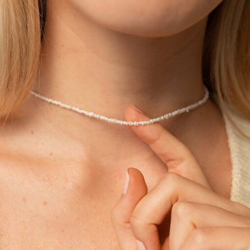 Caitlyn Minimalist's Delicate Pearl Choker A Timeless Adornment for Brides, Bridesmaids, and Special Occasions - Image 5
