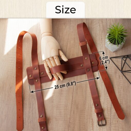 Personalized Leather Blanket Carrier Elevate Your Outdoor Adventures - Image 4