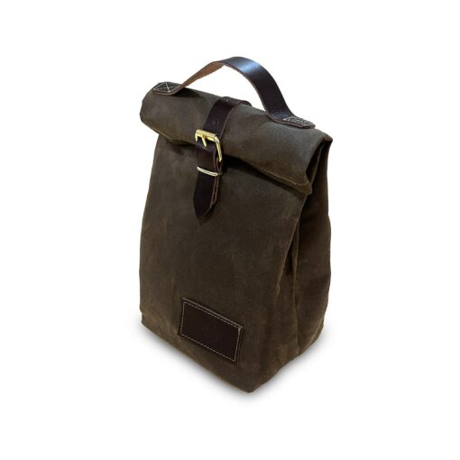 Bushcraft Essential Durable Oilskin Canvas Lunch Bag for Outdoor Adventures - Image 2