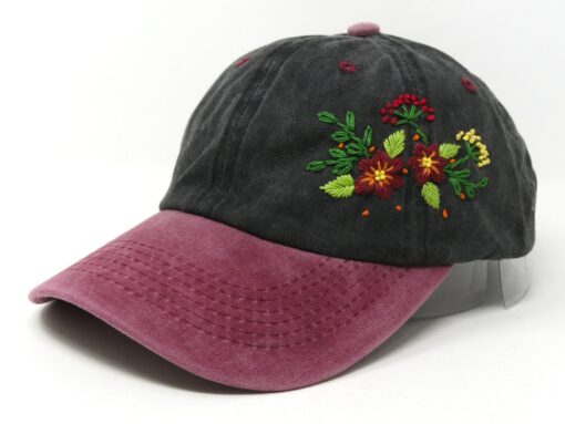 Embroidered Daisy Fern Flower Baseball Cap A Unique and Stylish Accessory - Image 5