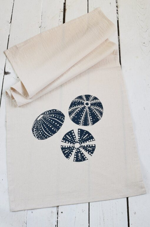 Organic Cotton Tea Towel Sea Urchin Print - Eco-Friendly Kitchen Decor, Perfect Hostess Gift - Image 3