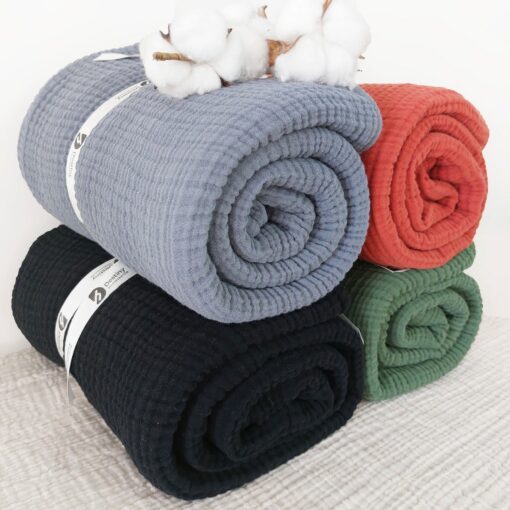 Ultra-Soft 8-Layer Muslin Throw Blanket Customizable Comfort for All Ages - Image 5