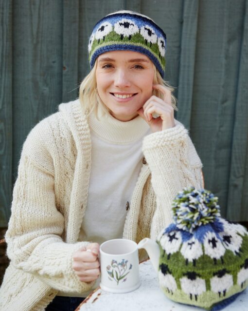 Cozy Flock Handcrafted Wool Beanie with Playful Pom Pom - Image 6