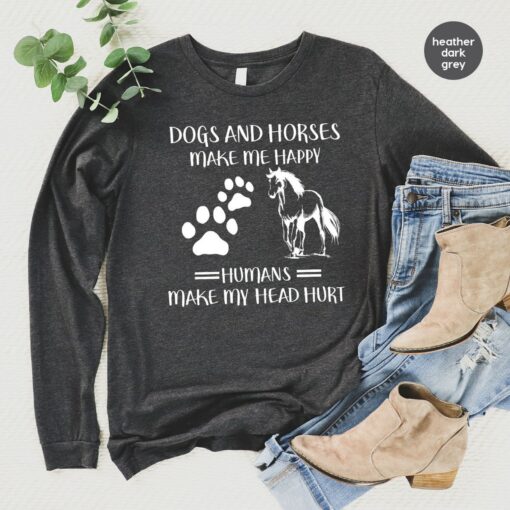 Cozy Equestrian Style Horse Love Sweatshirt for Country Girls and Dog Moms - Image 4