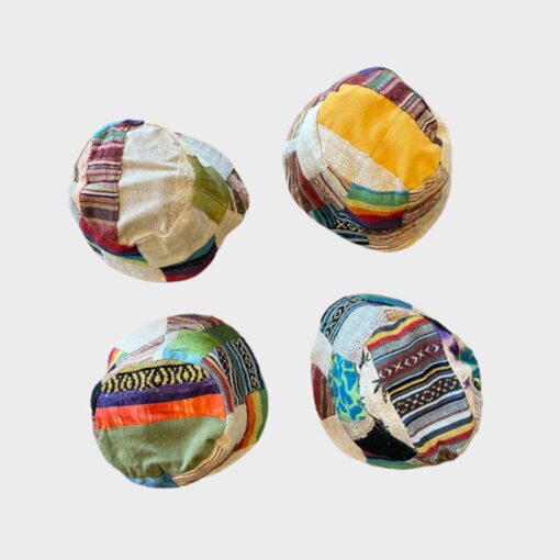 Hemp Patchwork Bucket Hat Eco-Friendly, Handmade Sun Protection for Beach and Beyond - Image 5