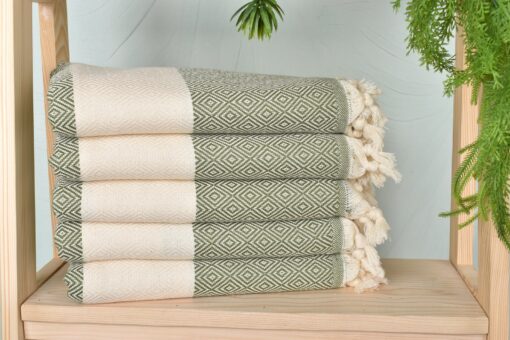 Personalized Olive Green Diamond Towel The Perfect Bachelorette Party Gift for Bridesmaids - Image 2