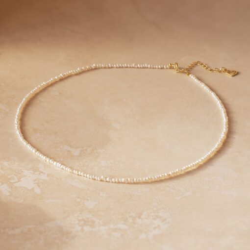 Caitlyn Minimalist's Delicate Pearl Choker A Timeless Adornment for Brides, Bridesmaids, and Special Occasions - Image 2