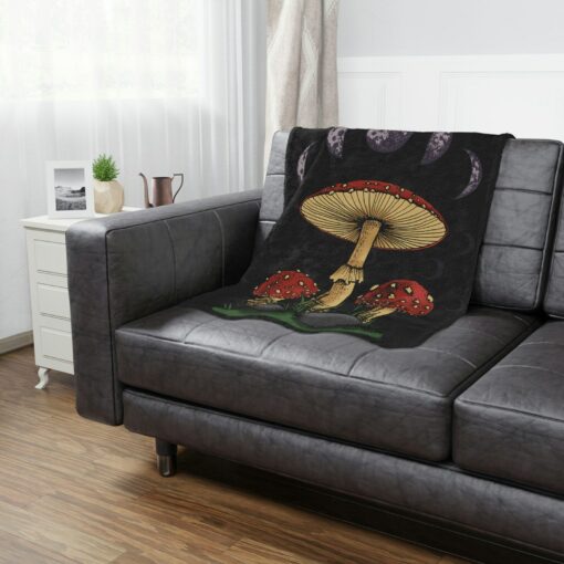 Celestial Embrace Moon Phase Blanket for Tranquil Home and Office Decor - Image 4